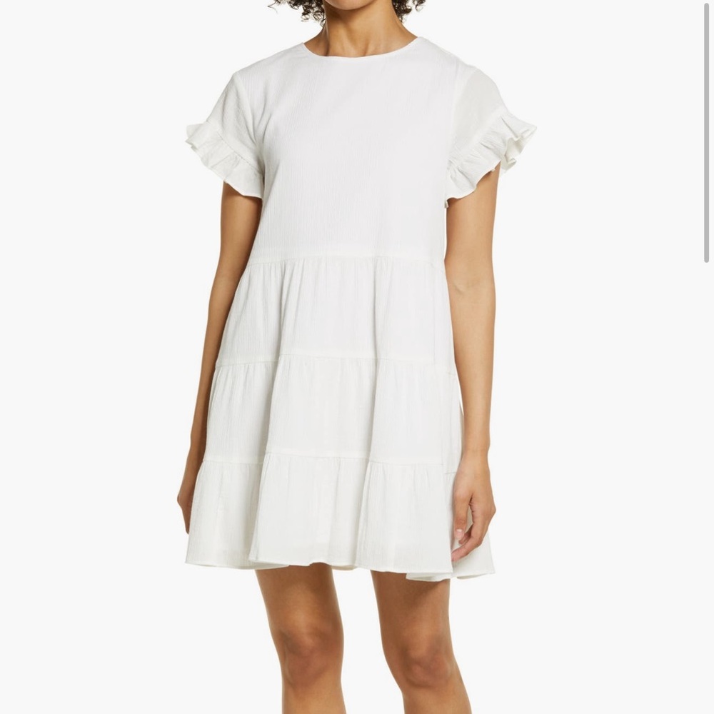Rachel Parcell Tiered Ruffle Cotton Babydoll Dress